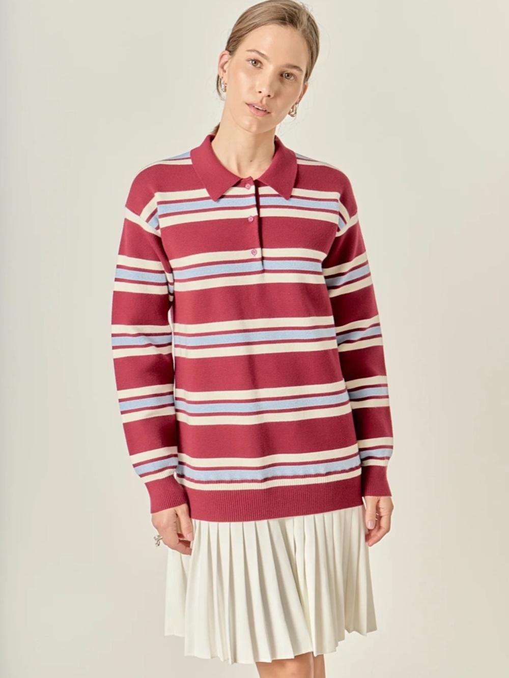 New! English Factory Striped Polo Mini Dress size M